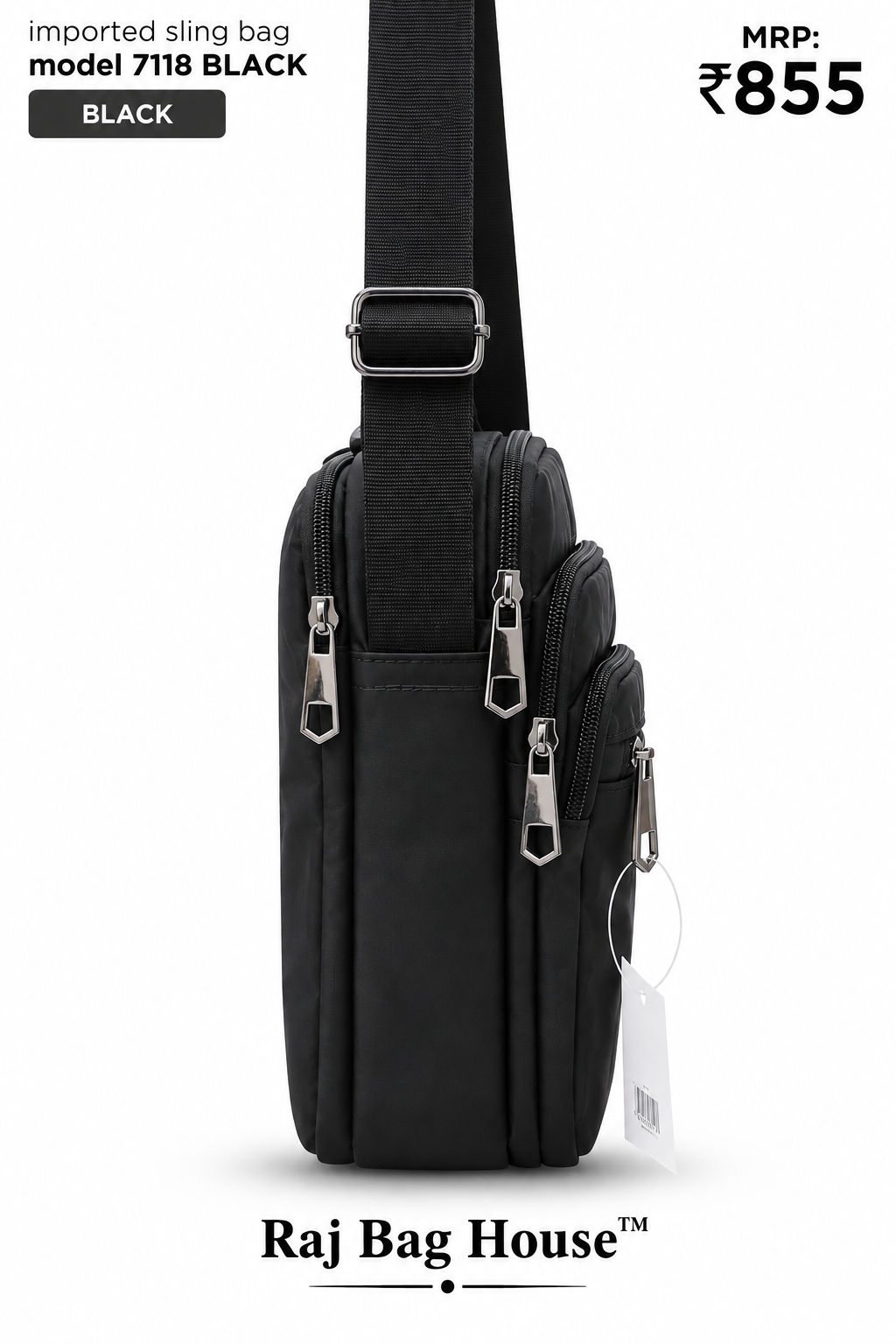 Imported Slingbag 7118 Large Sling Bag – Black 2