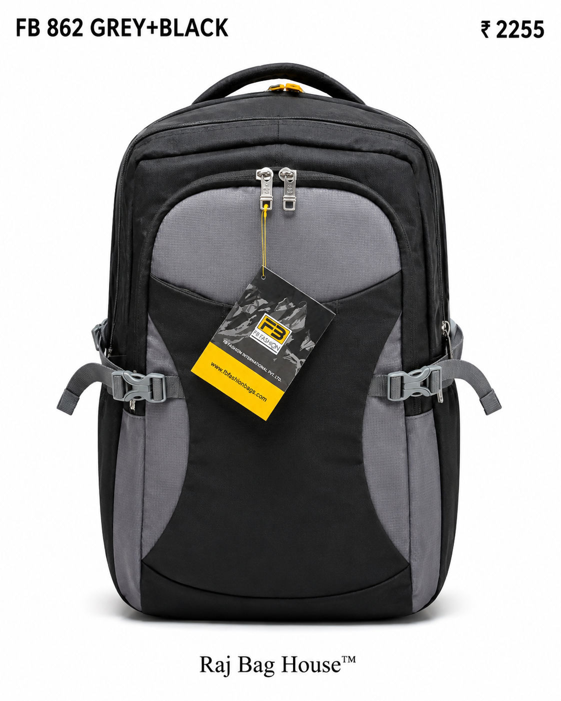 FB Backpack BP-762 - Grey / Black