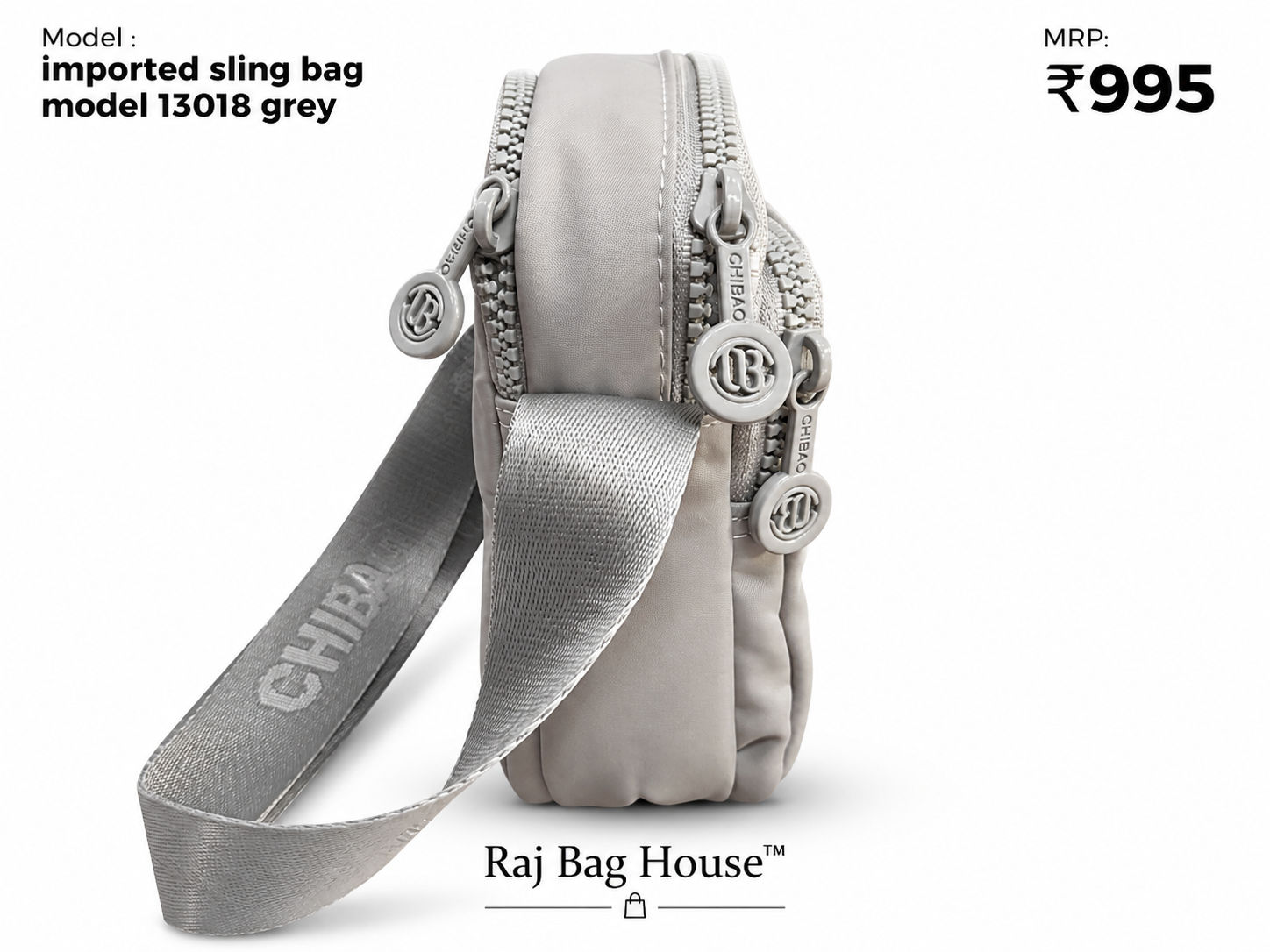 Imported Slingbag 13018 Large Sling Bag – Grey 2