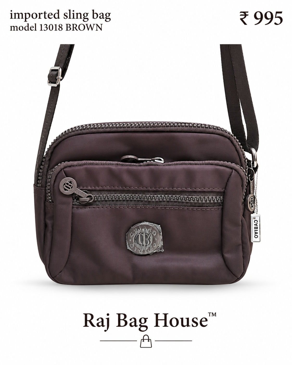 Imported Slingbag 13018 Small Sling Bag – Brown