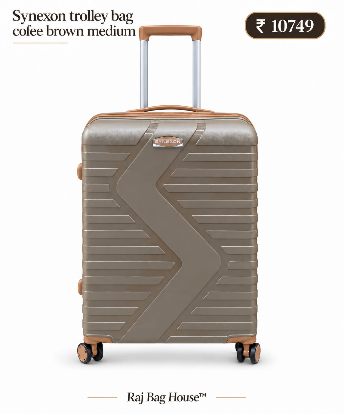 Synexon Medium 24 in Trolley Bag – Coffee Brown