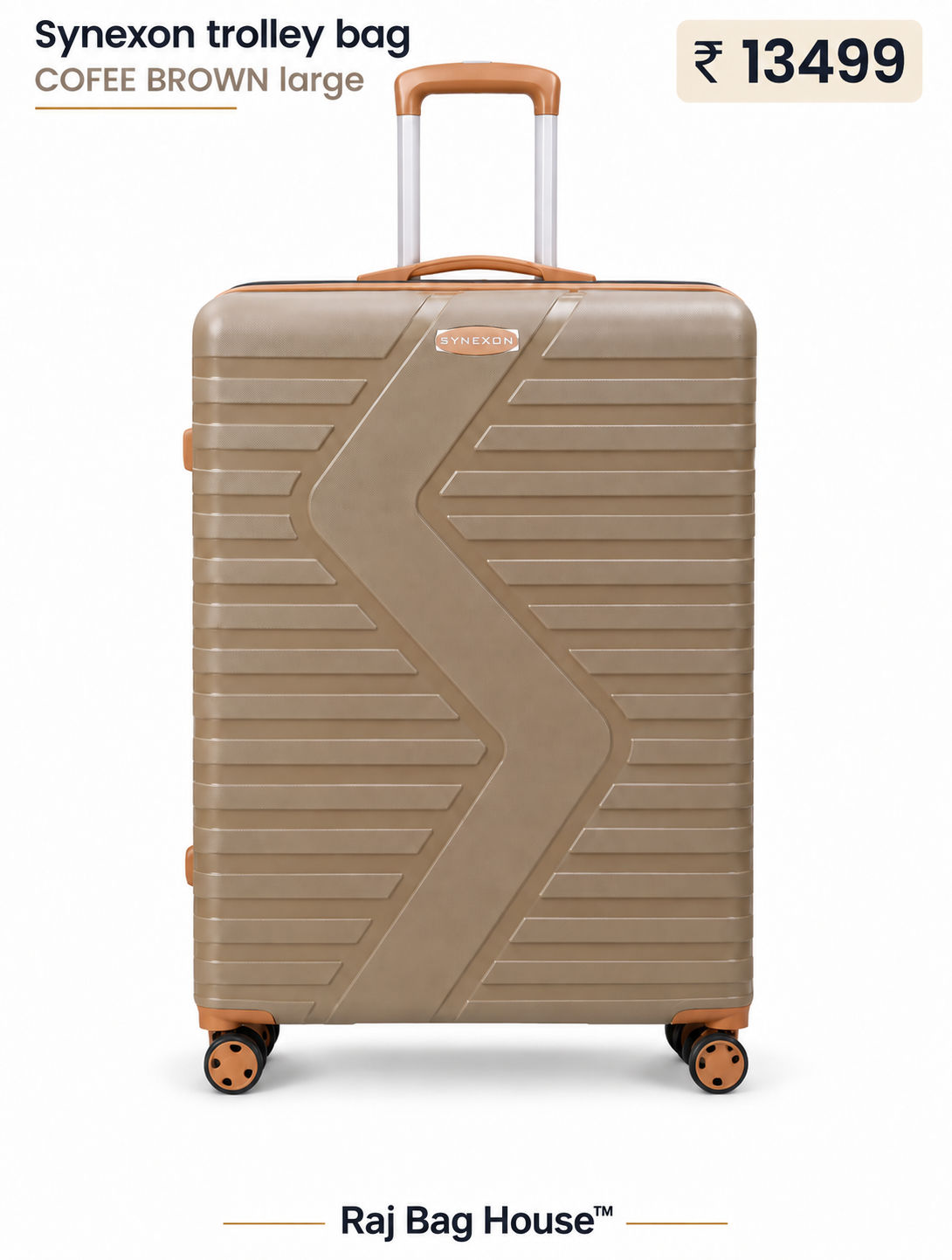 Synexon Large Trolley Bag – Coffee Brown