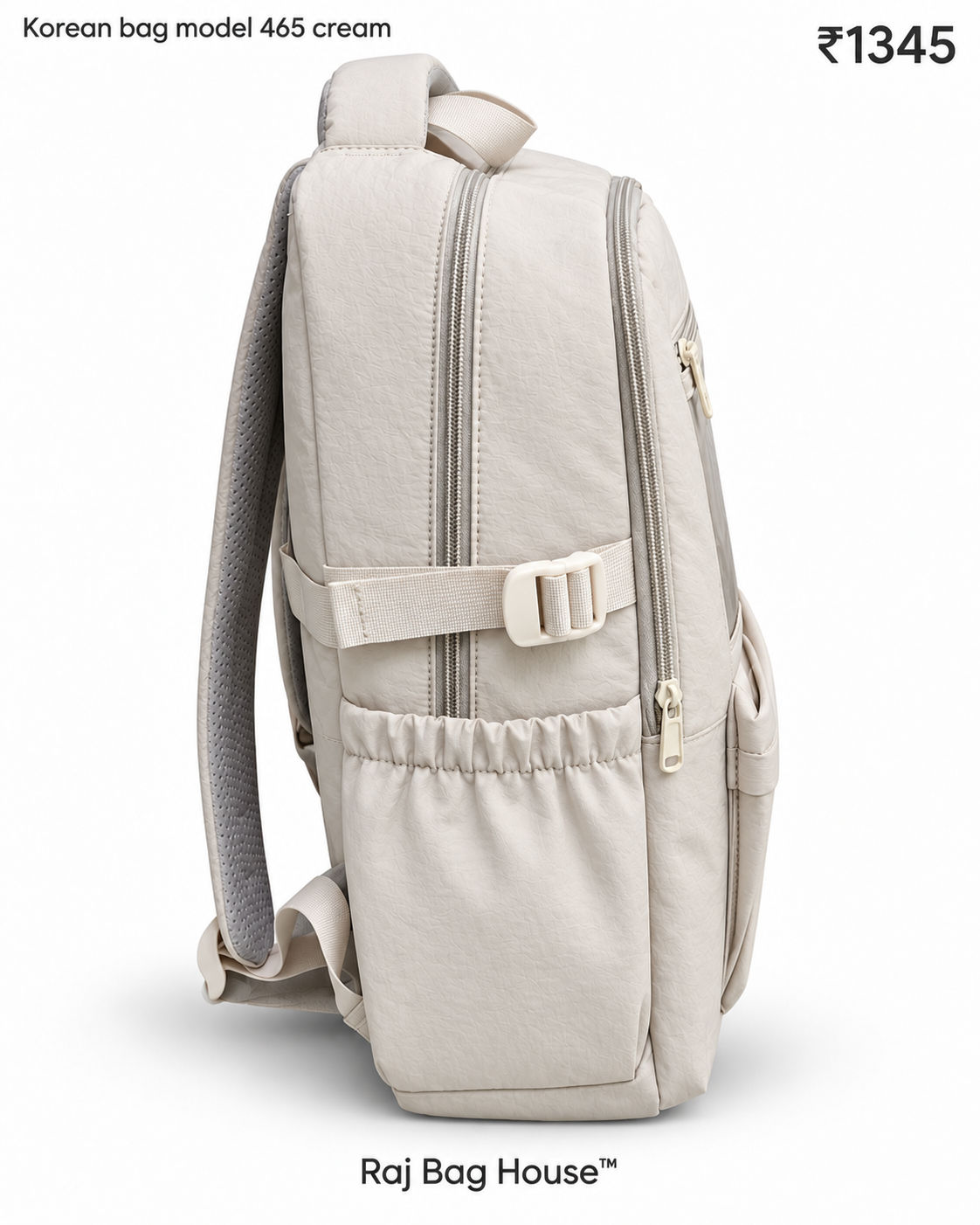Imported Koreanbag 465 Large Backpack – Cream 2