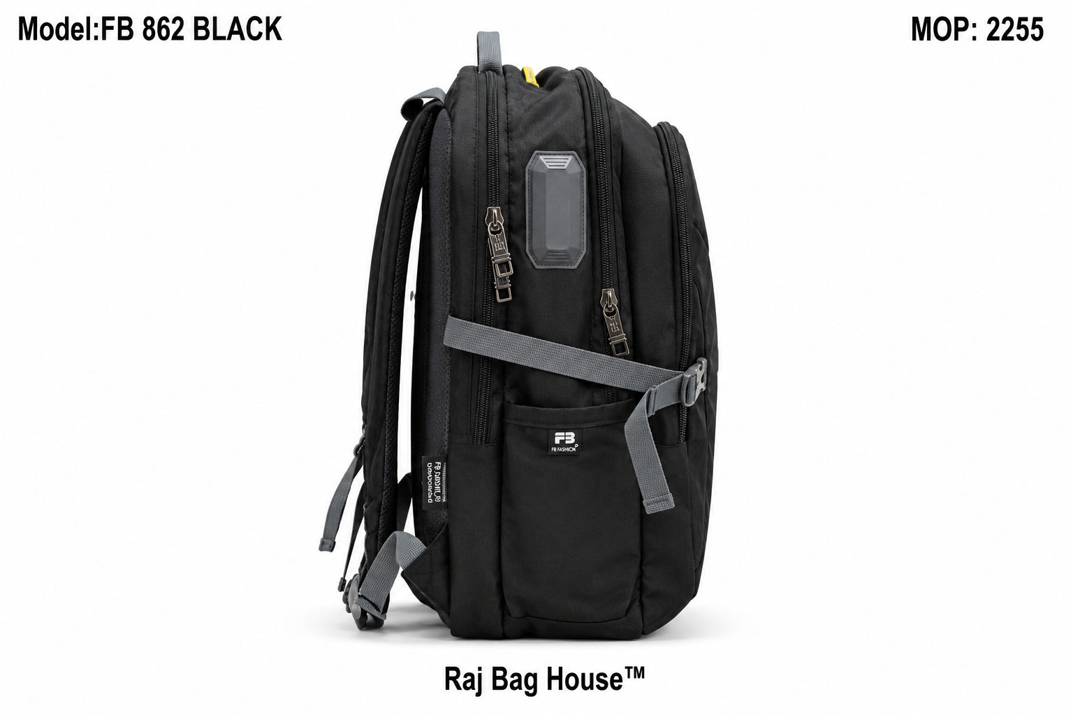 FB Fashion 762 Large Backpack – Black 3
