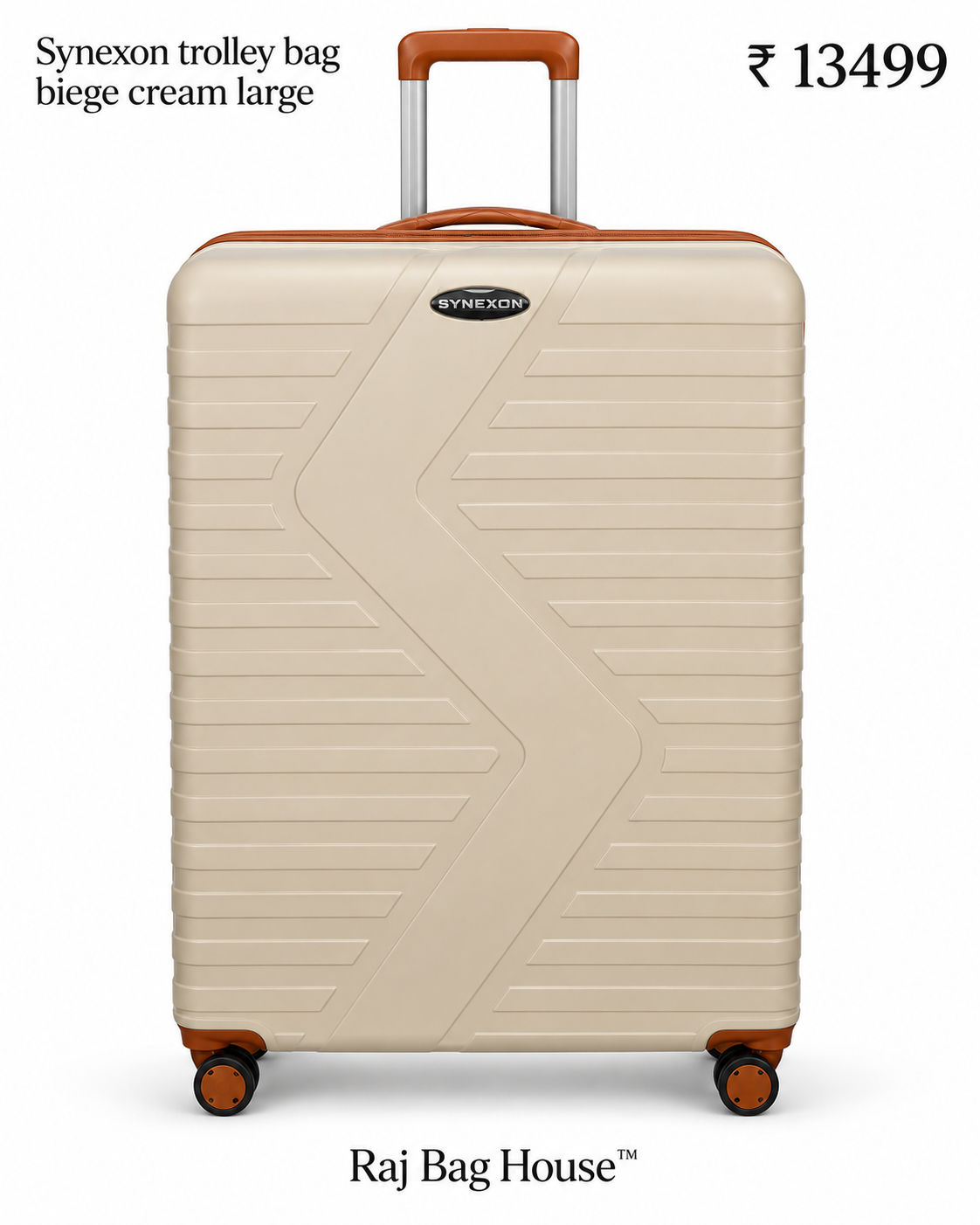 Synexon Large Trolley Bag – Beige Cream