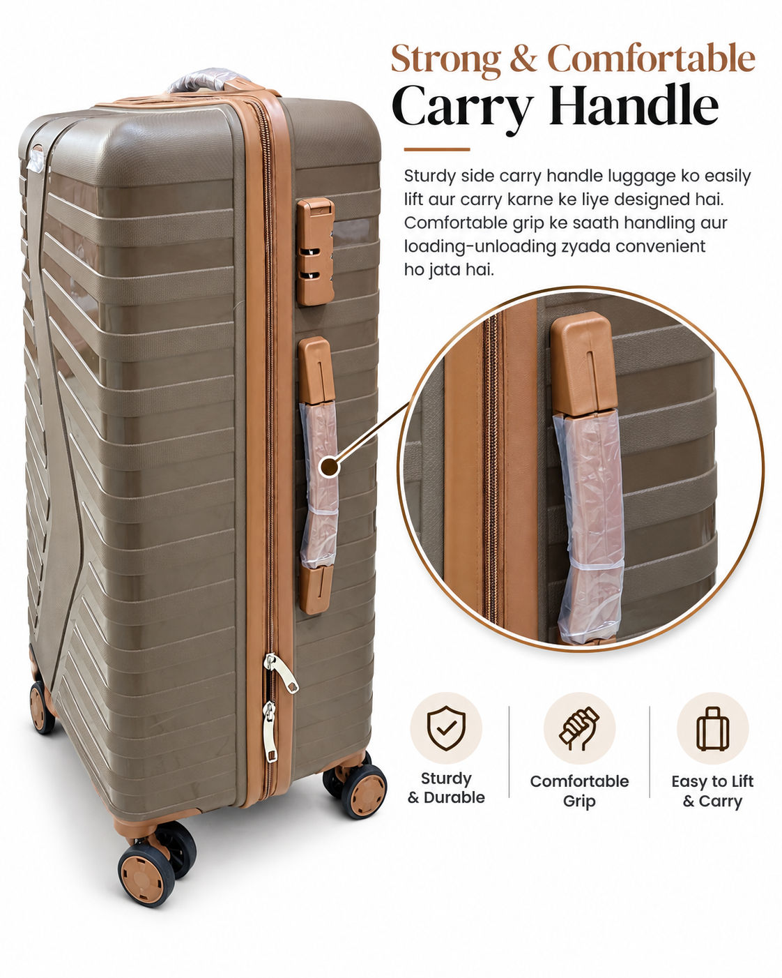 Synexon Medium 24 in Trolley Bag – Coffee Brown 5