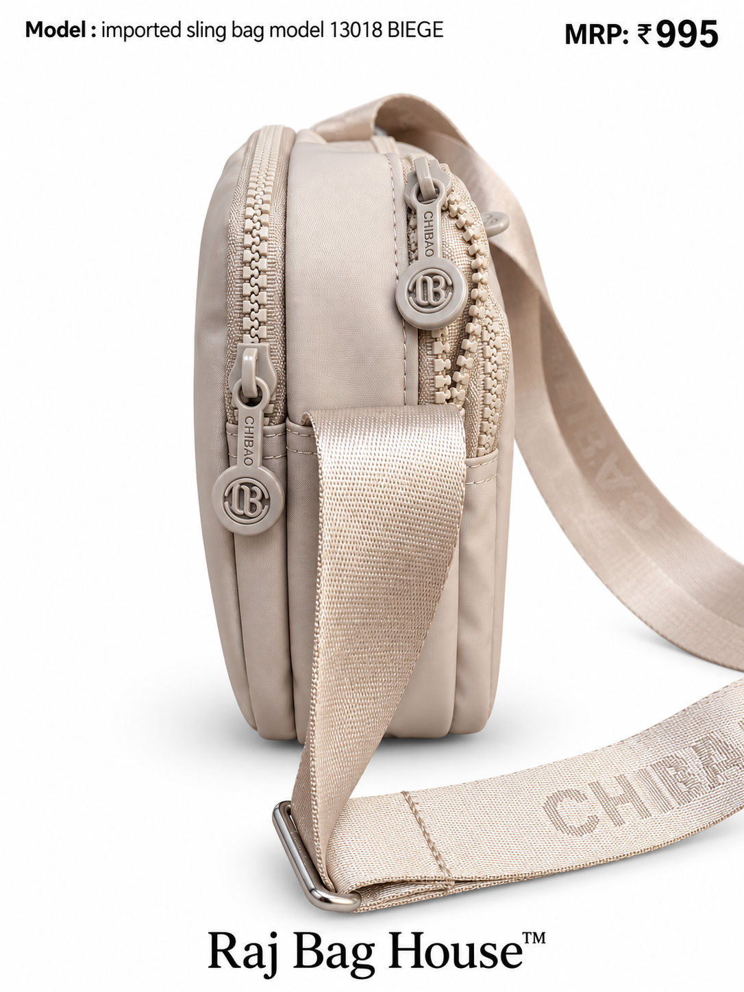 Imported Slingbag 13018 Large Sling Bag – Beige 2