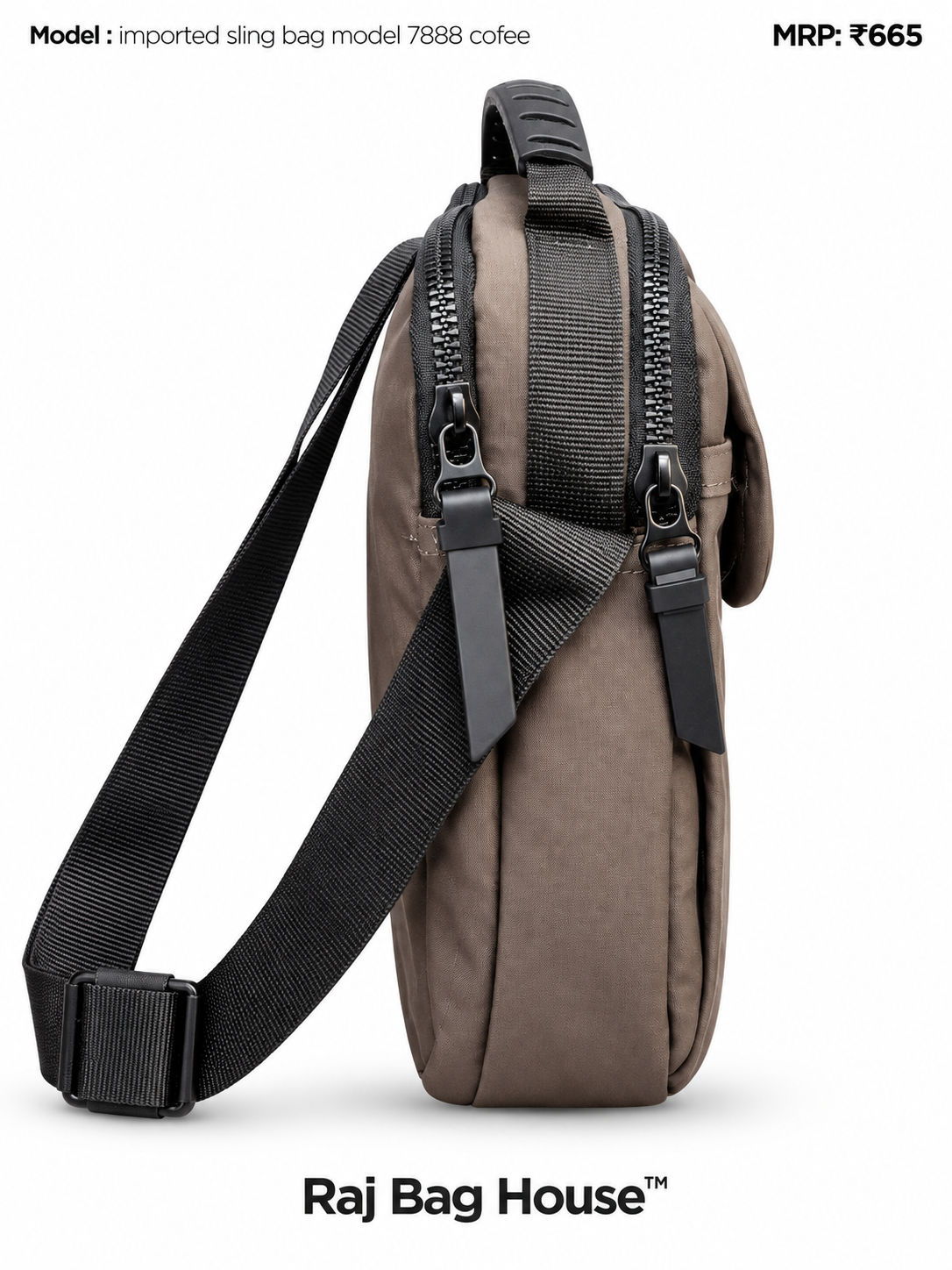 Imported Slingbag 7888 Cofee Large Sling Bag – Coffee / Grey 2