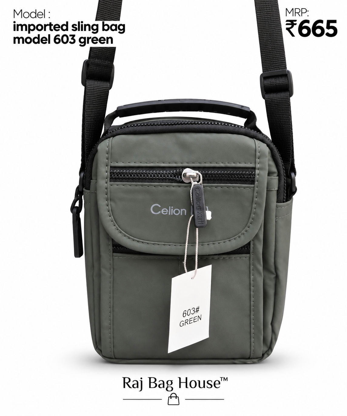 Imported Slingbag 603 Large Sling Bag – Green