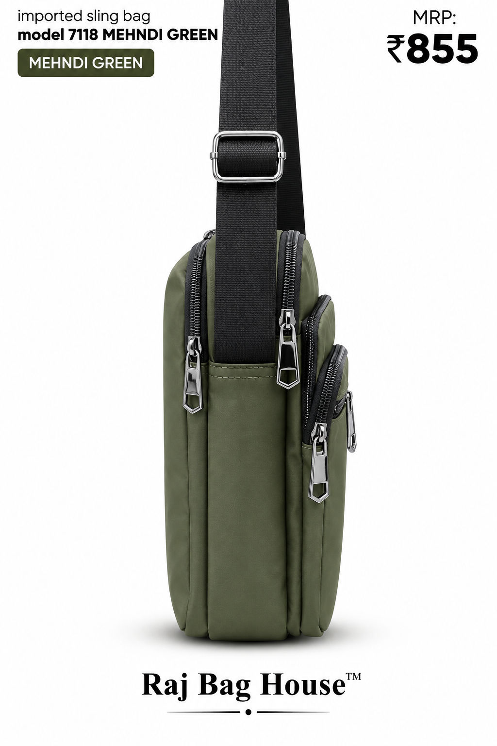 Imported Slingbag 7118 Bottle Large Sling Bag – Green 2