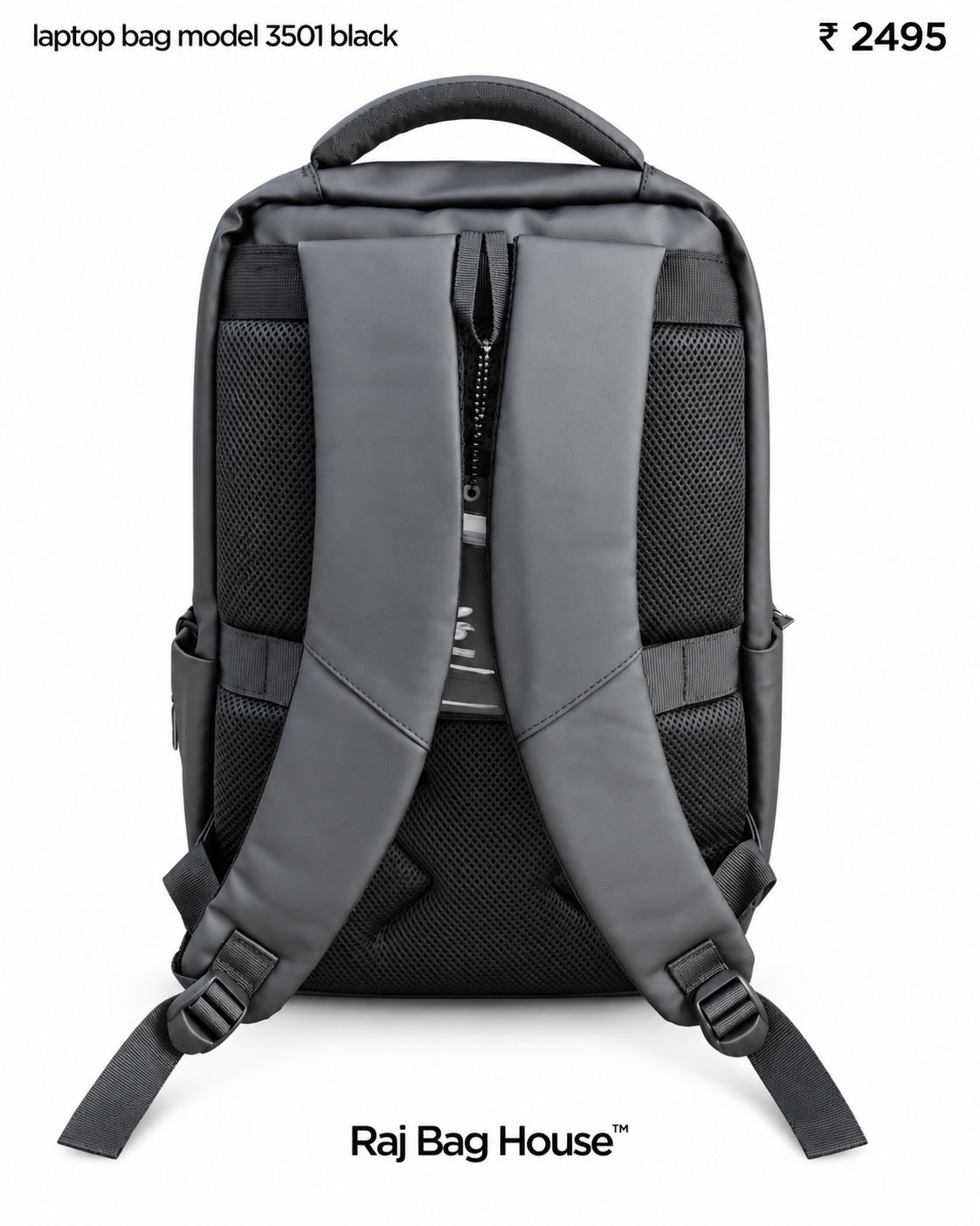 Laptop Backpack Model 3501 – Black 3