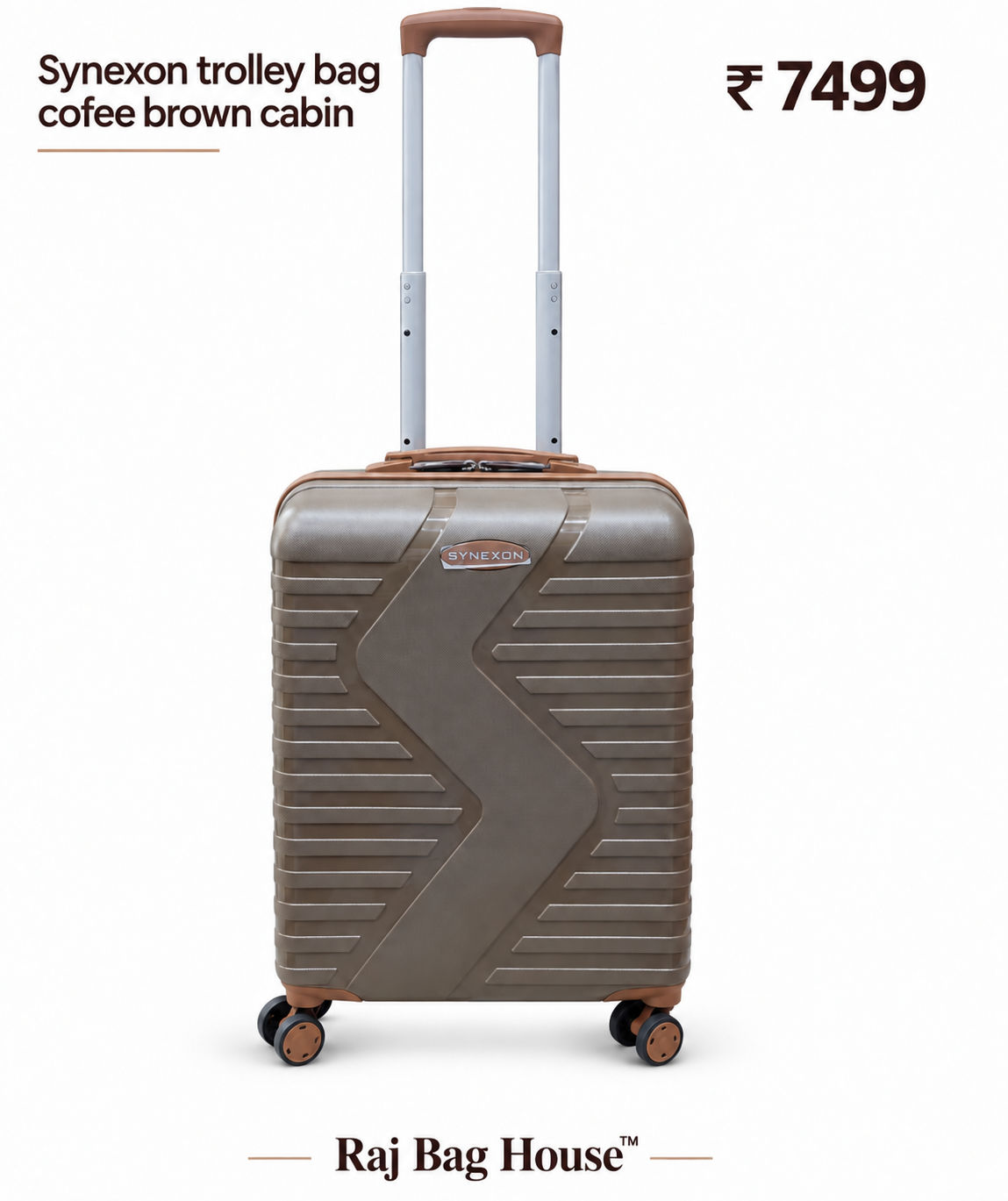 Synexon Cabin Trolley – Coffee Brown