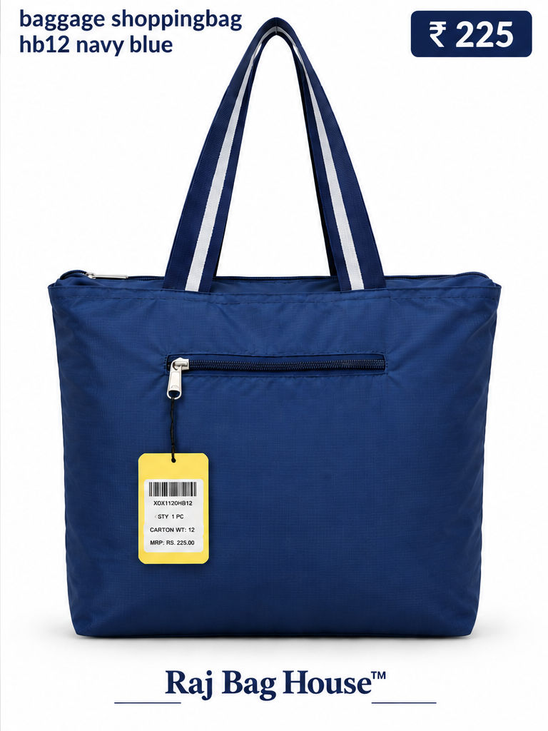 Baggage Shopping Tote Bag HB12 – Navy Blue 3