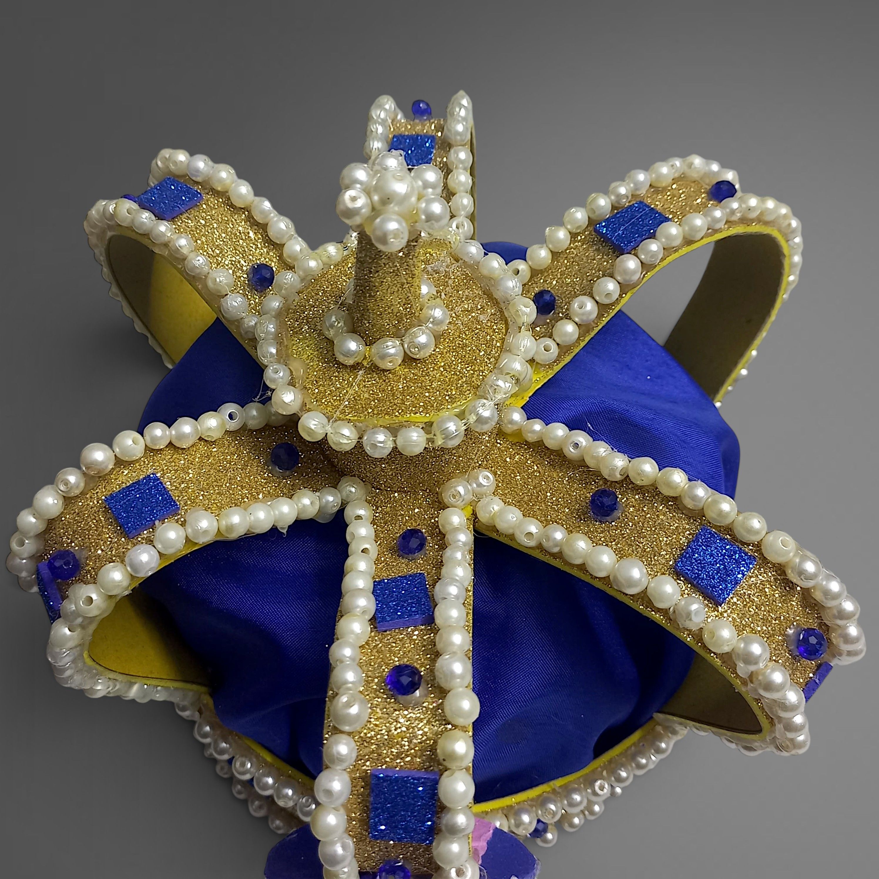 King Crown – handmade boys outfit, pearl linings, silk, and glitter details, made to order in Pakistan