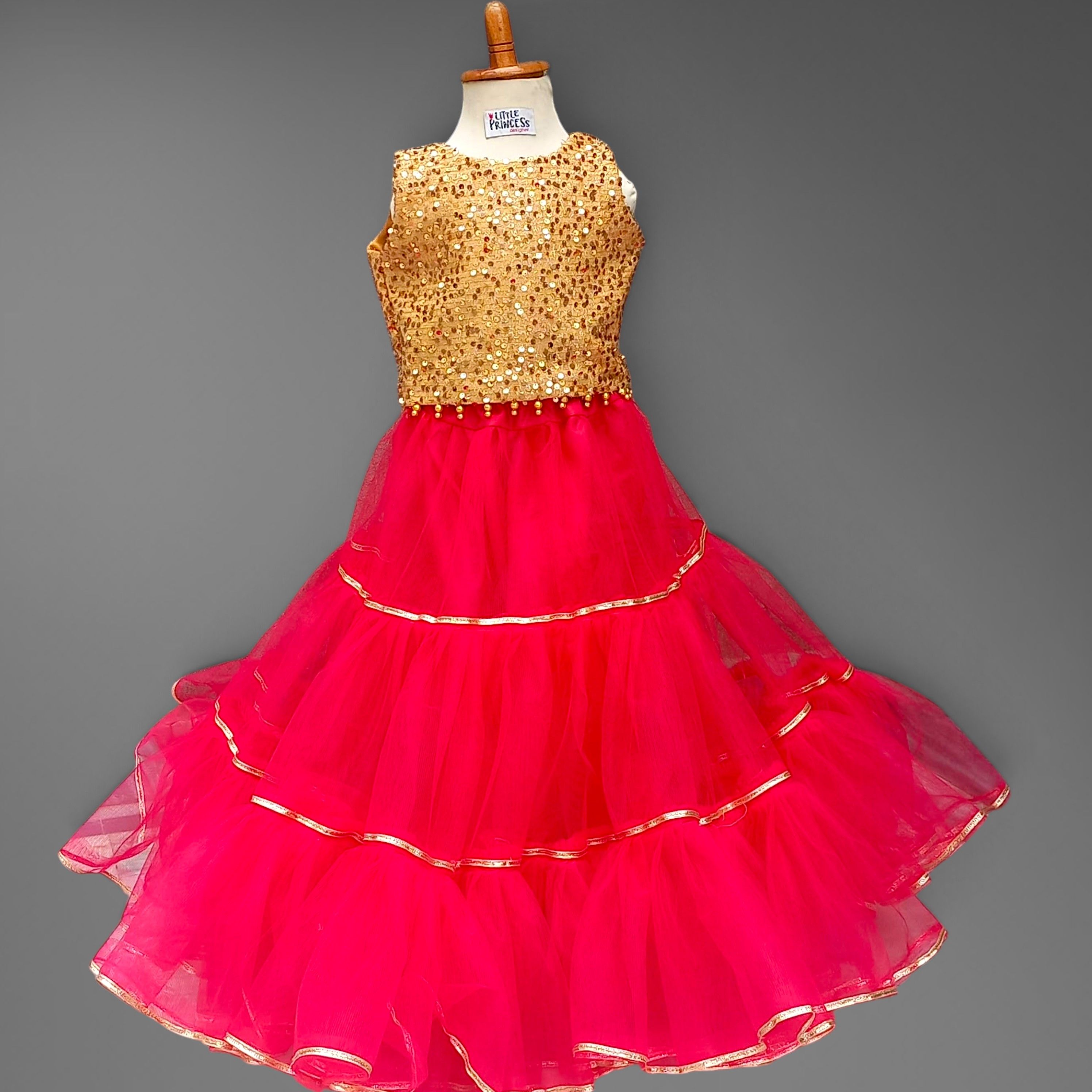 Lehenga Choli – handmade girls outfit, sequin choli with a net lehenga, made to order in Pakistan