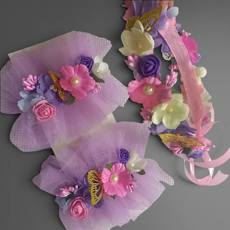 Handcuffs and Headband – handmade girls outfit, made to order in Pakistan
