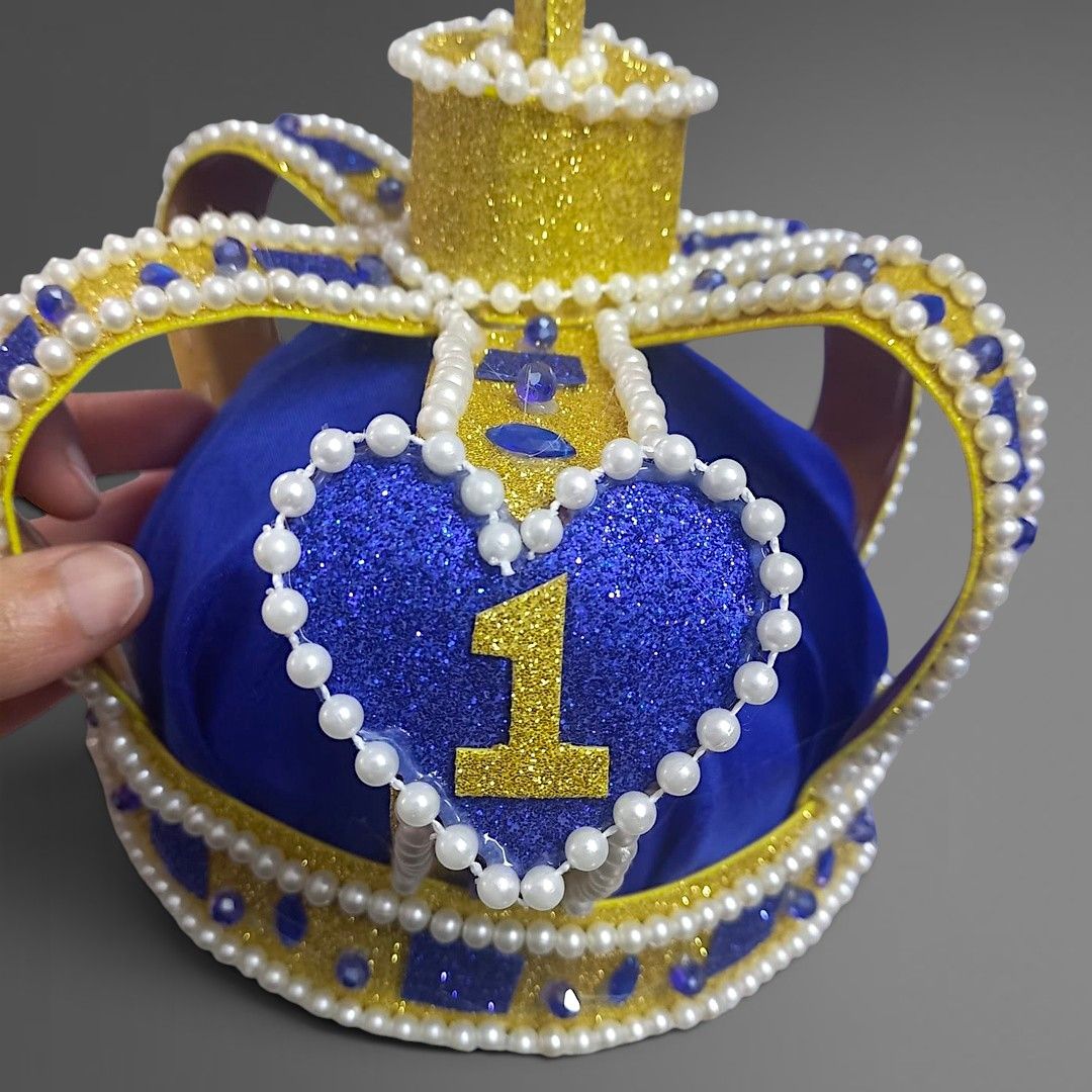 King Crown – handmade boys outfit, pearl linings, silk, and glitter details, made to order in Pakistan
