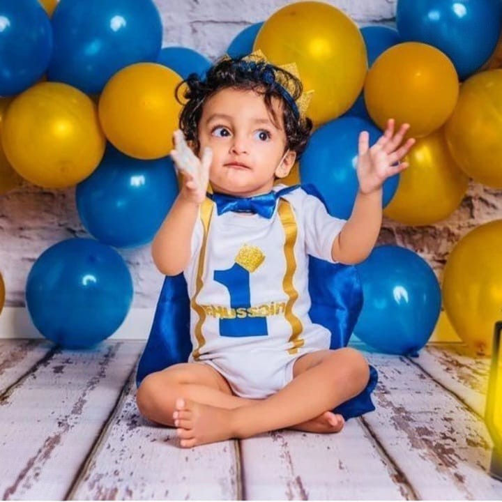 Prince Dress Romper (3 Pieces) – handmade baby outfit, soft cotton with a relaxed round neck, made to order in Pakistan