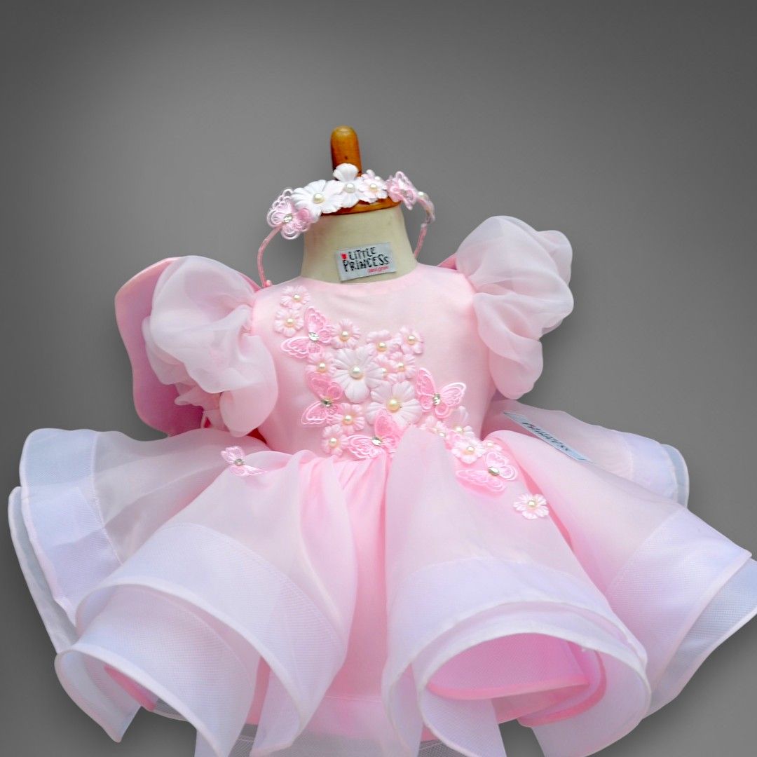 Sparkle Fairy Dress – handmade girls outfit, organza skirt with a silk body, made to order in Pakistan