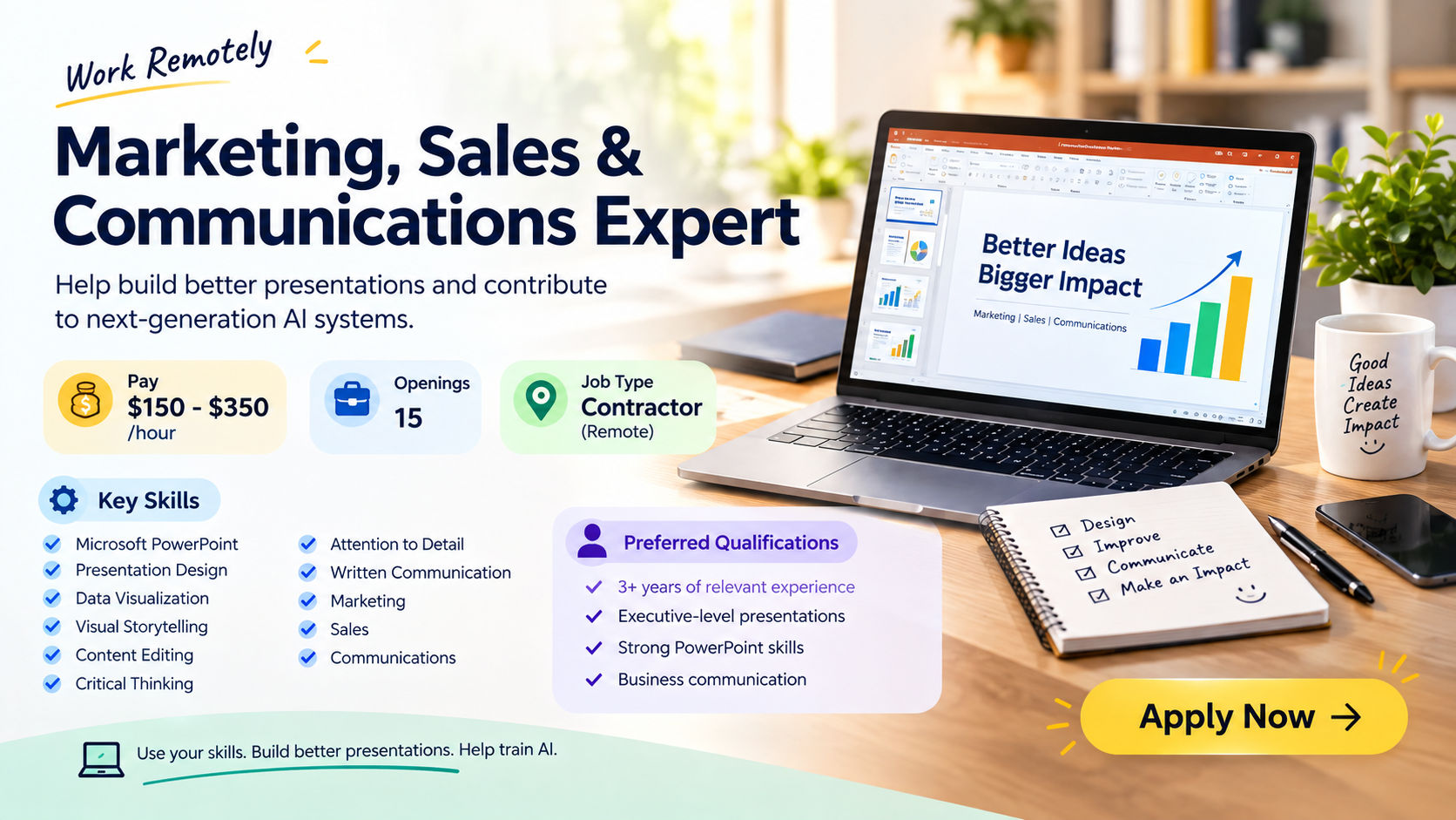 Marketing, Sales & Communications Expert Remote Job – $150–$350/Hour