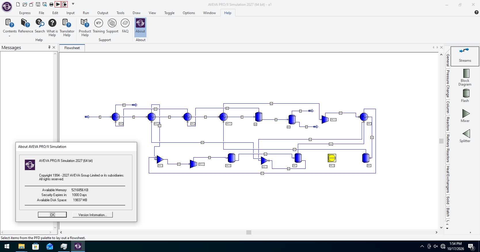 Working with AVEVA PRO II Simulation 2027 full activated