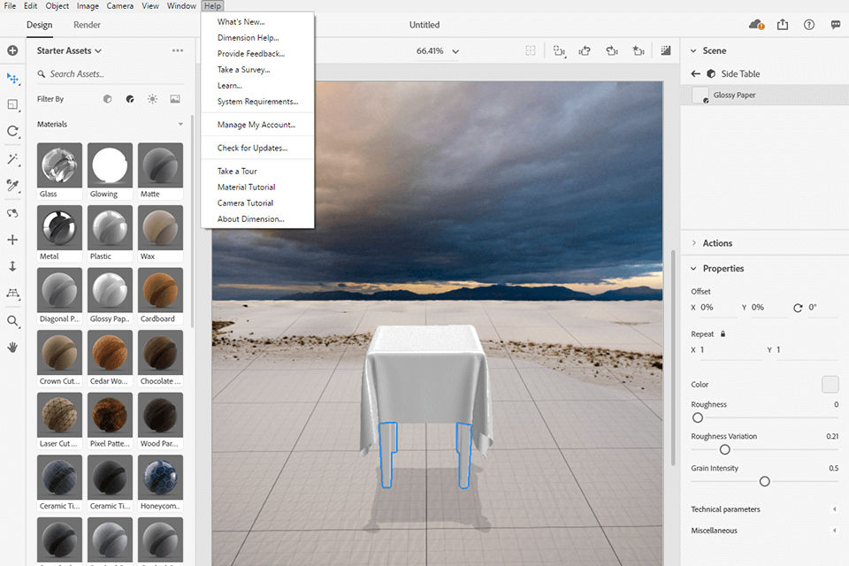 Working with Adobe Dimension 4.1.9 full activated