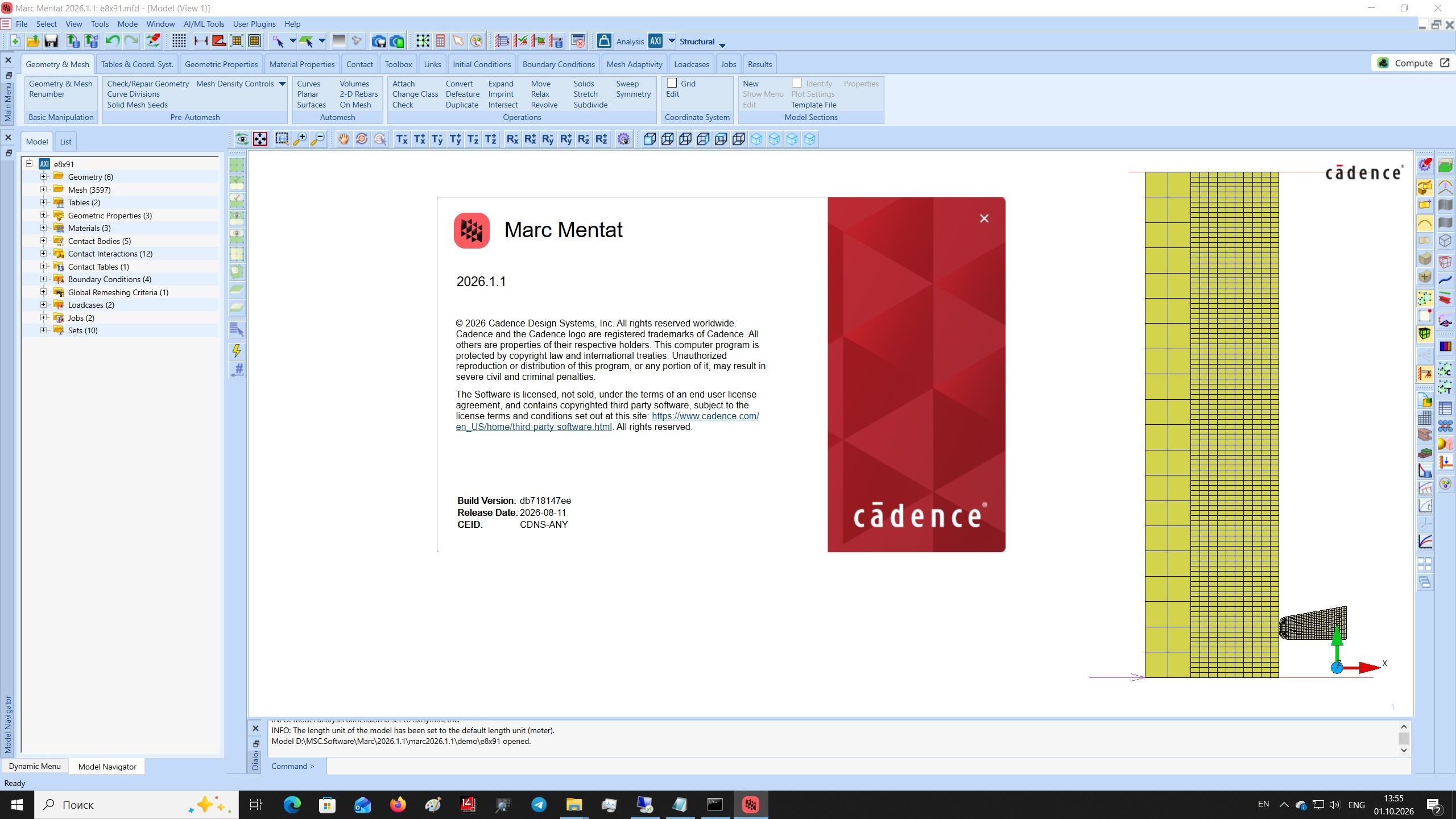 Working with Cadence MSC Marc 2026.1.1 full activated