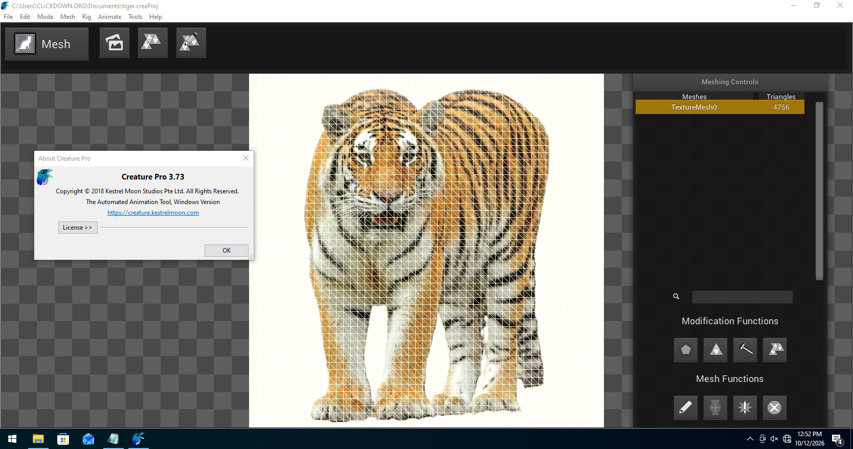 Working with Creature Animation Pro 3.73 full activated