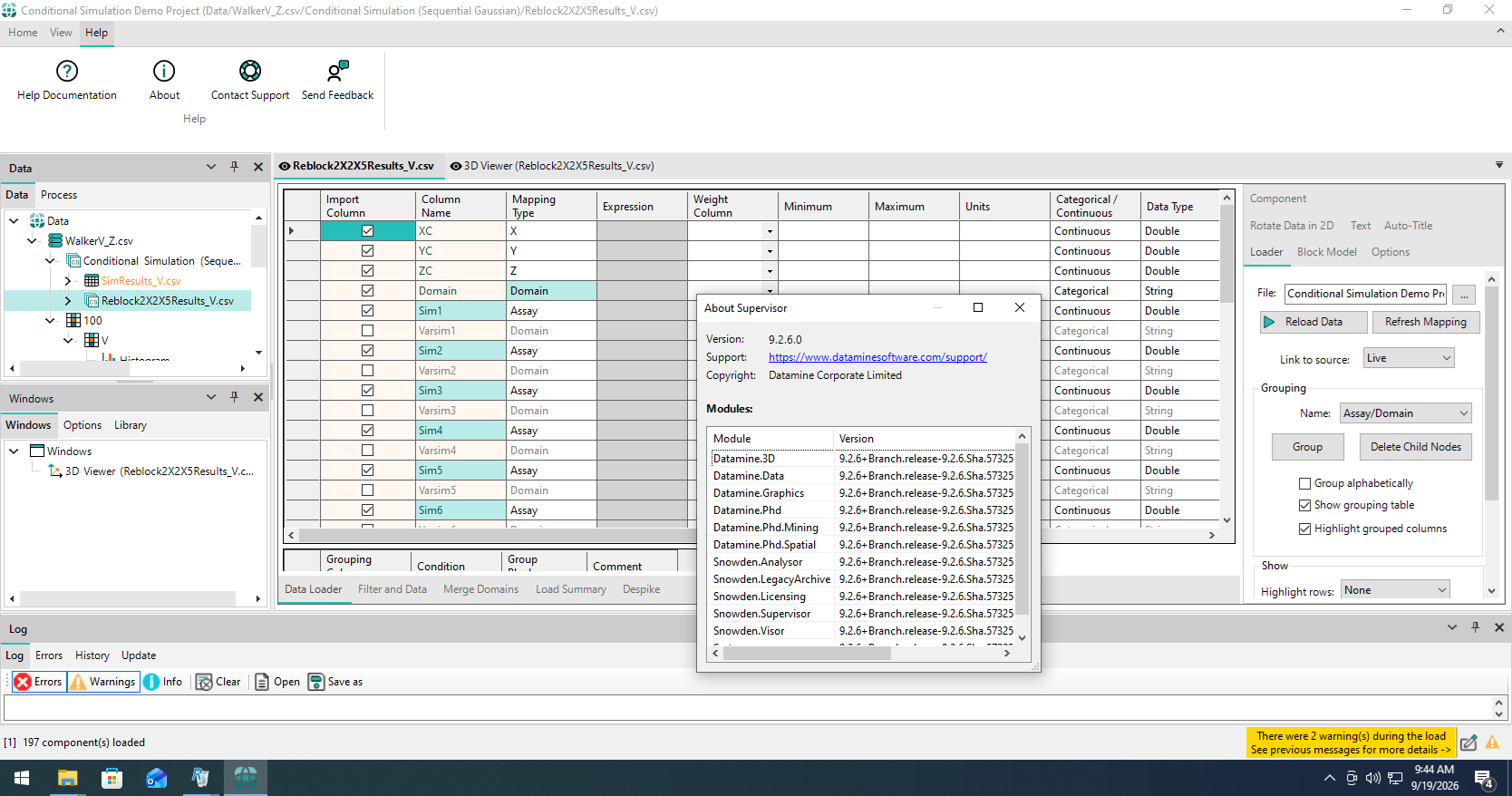 Working with Datamine Supervisor 9.2.6.0 full activated