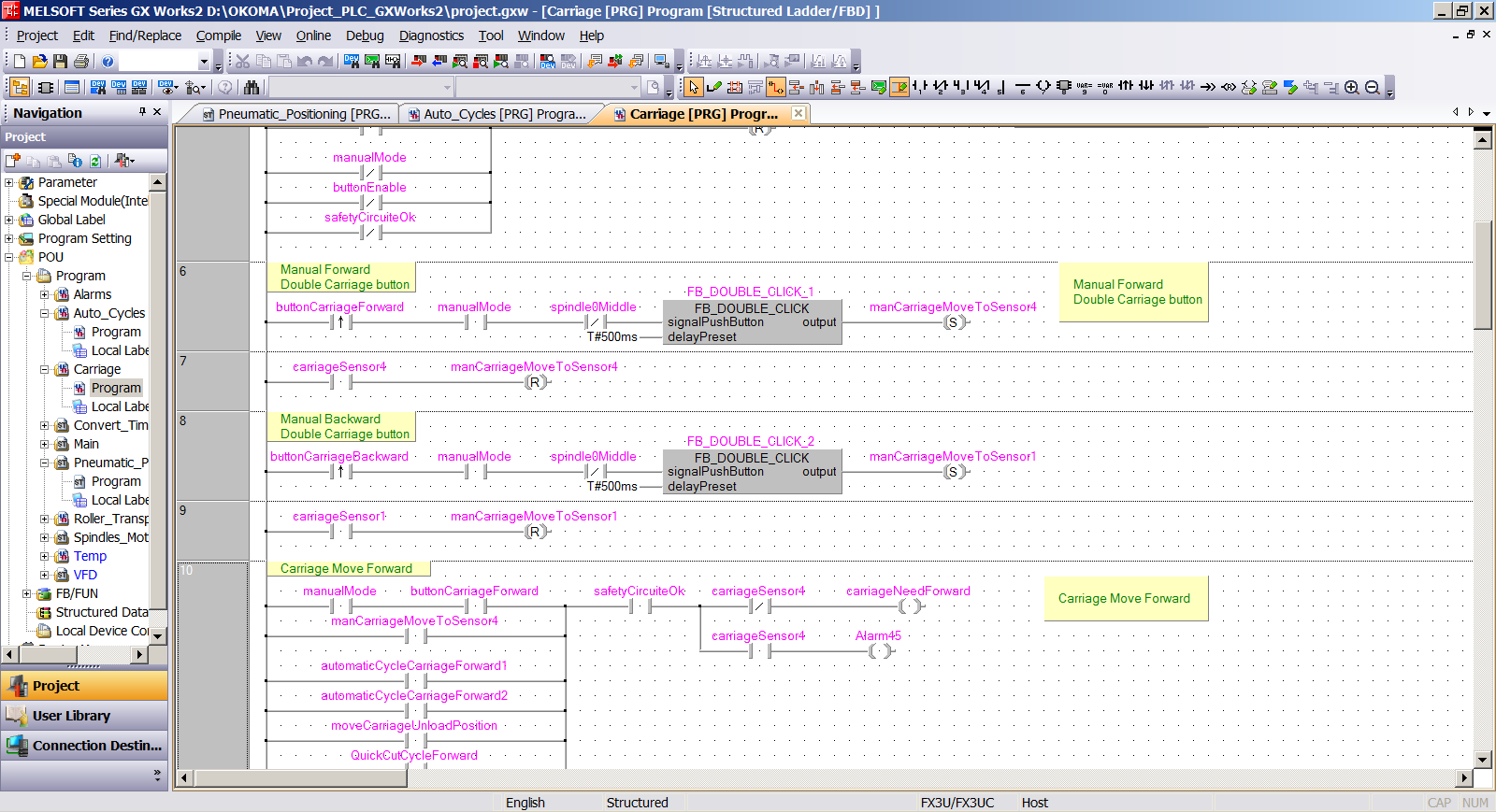 Working with GX Works2 1.622Y full activated