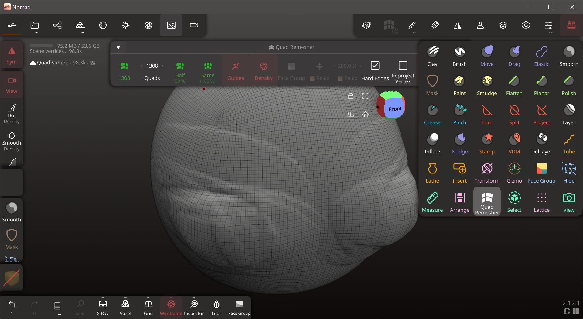 Working with Nomad Sculpt 2.12.1 full activated