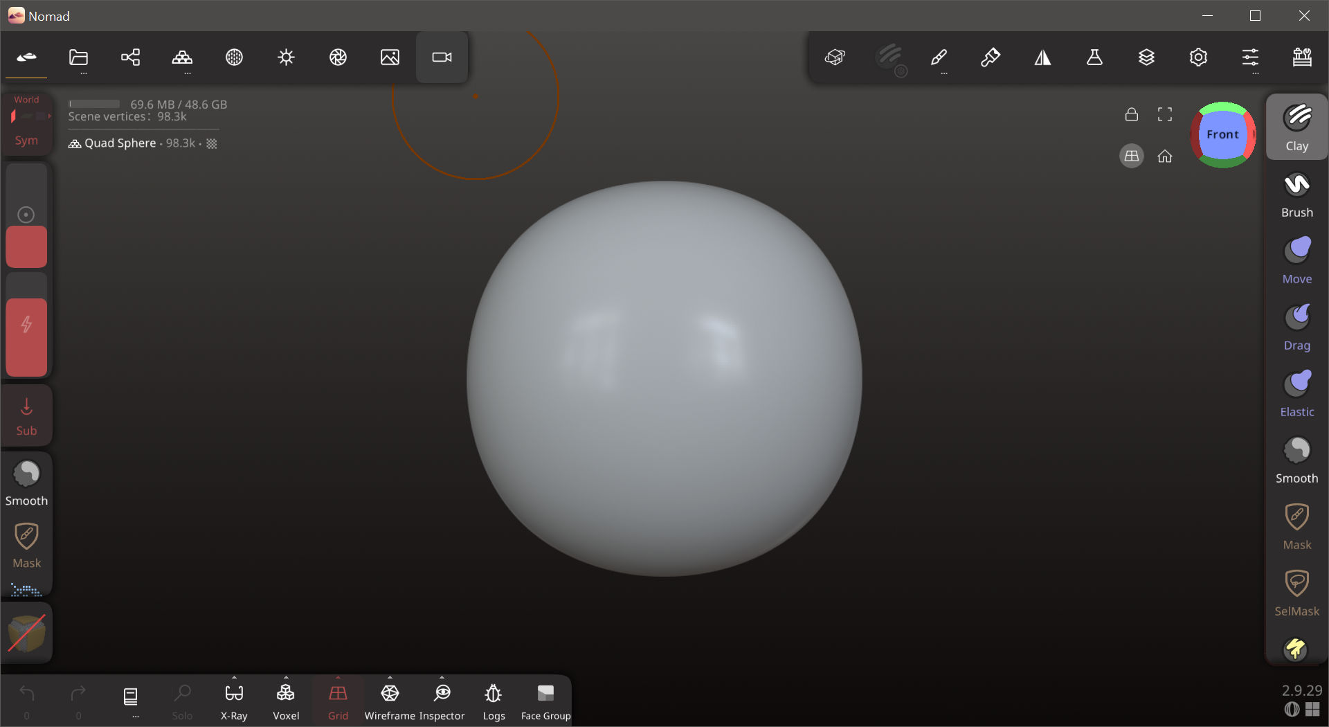 Working with Nomad Sculpt 2.9.29 full activated