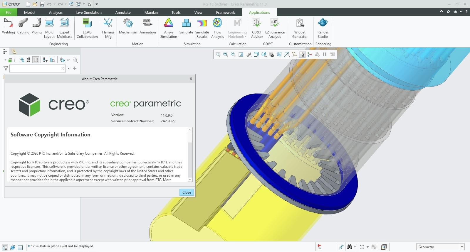 Working with PTC Creo 11.0.9.0 full license