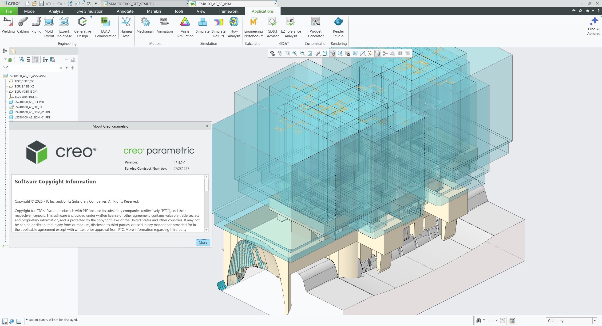 Working with PTC Creo 13.4.2.0 full activated