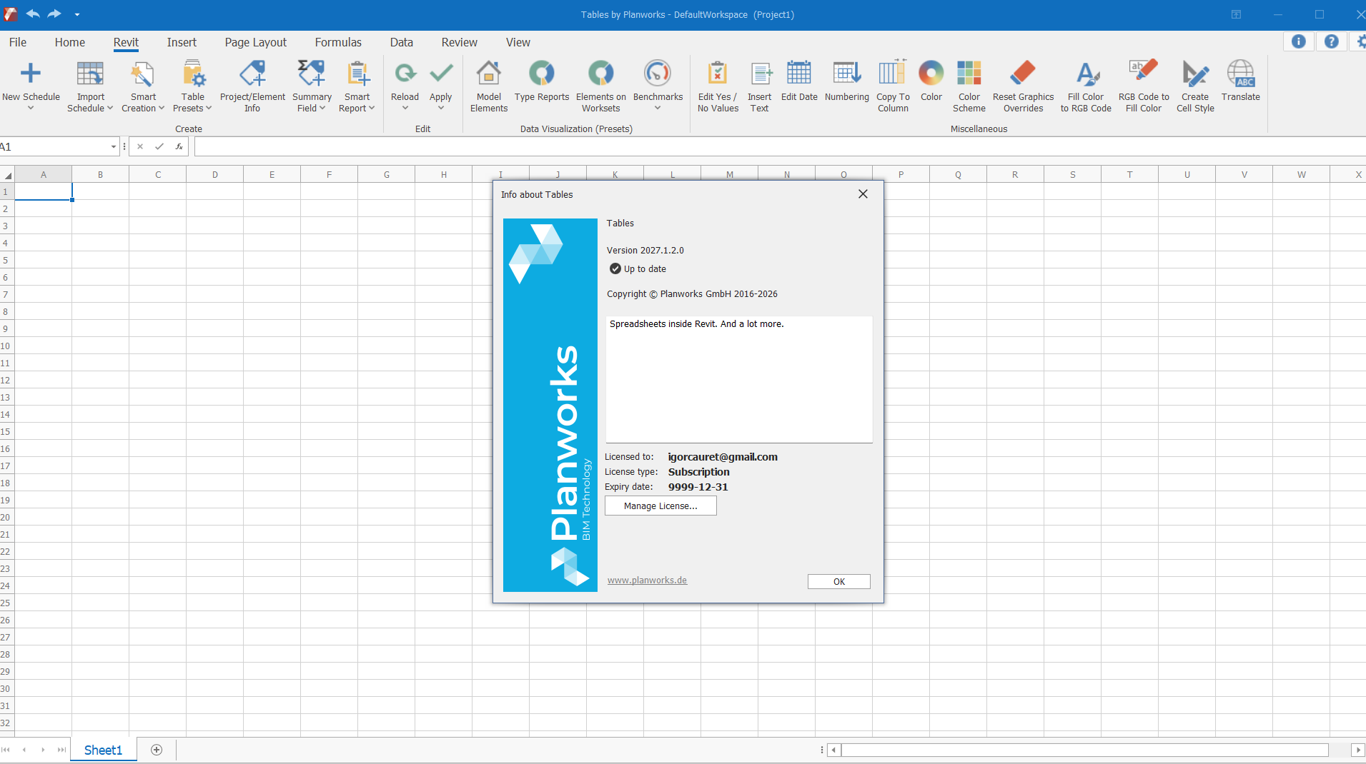 Working with Planworks Tables 2027.1.2 full license