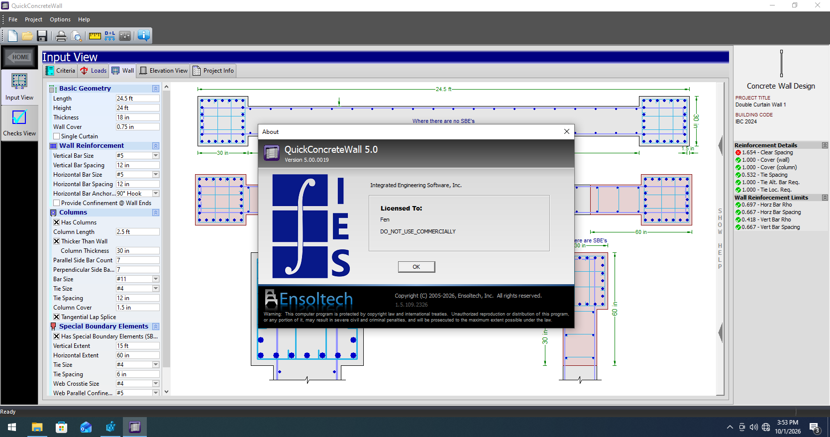 Working with QuickConcreteWall 5.00.0019 full license