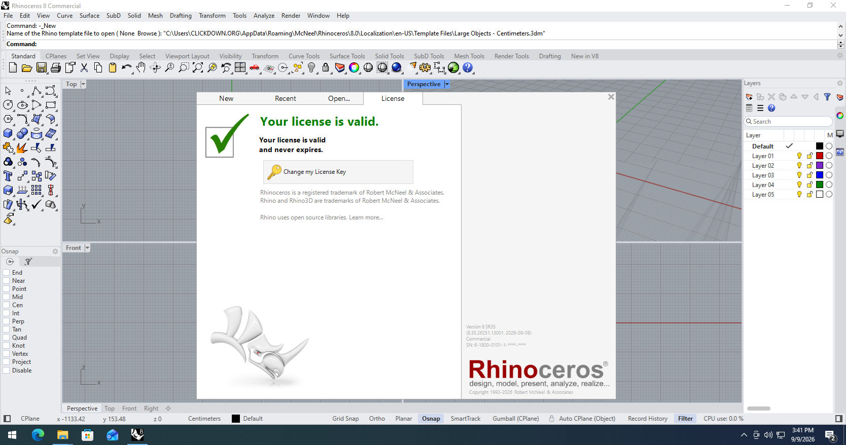 Working with Rhinoceros 8.35.26251.13001 full license