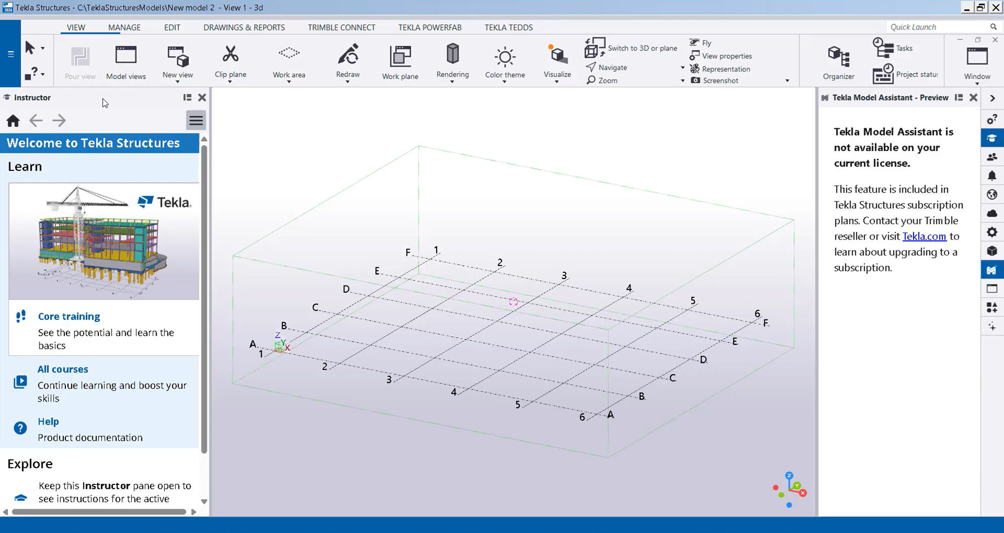 Working with Tekla Structures 2026 SP5 full activated
