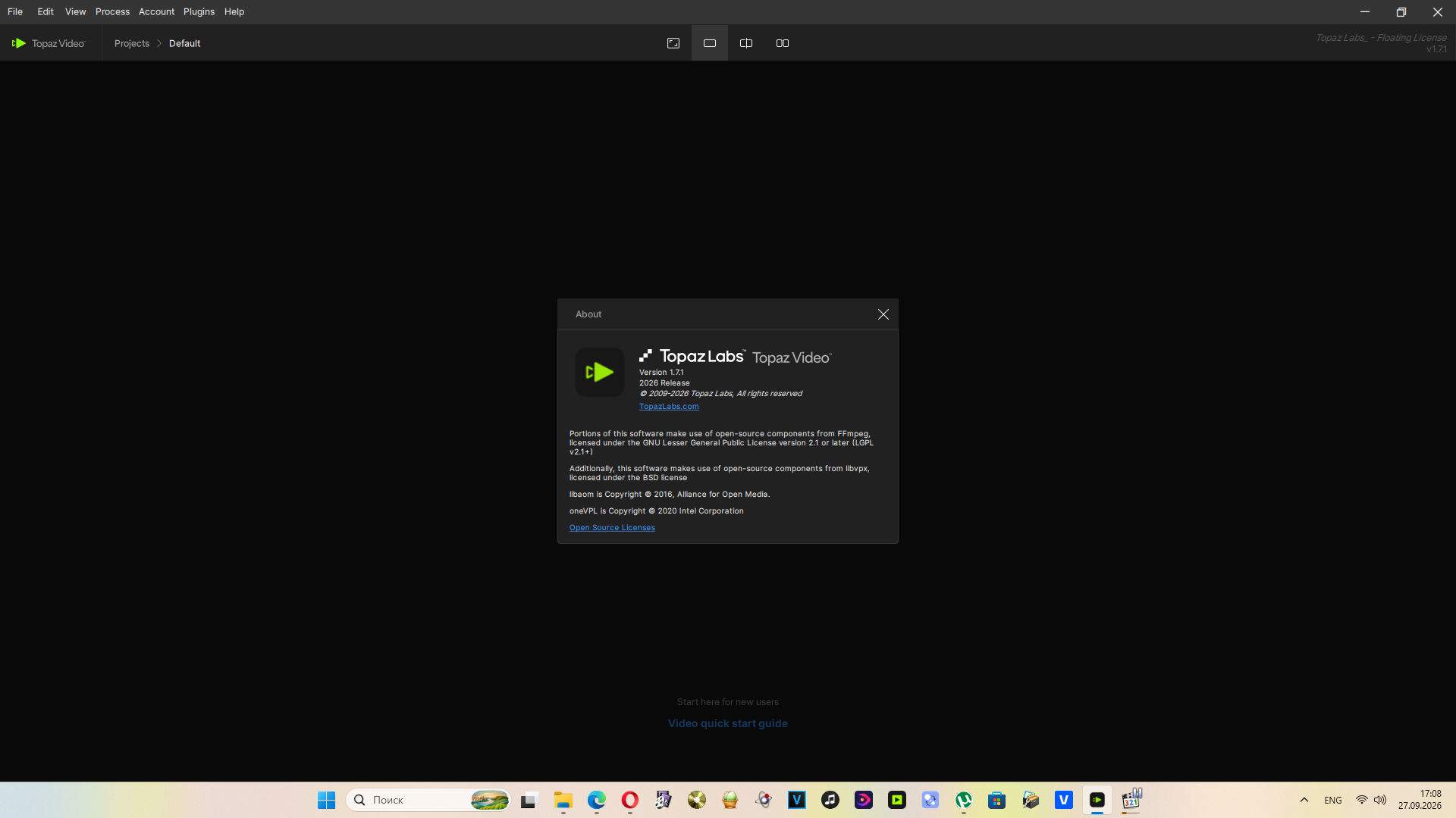 Working with Topaz Video 1.7.1 full license