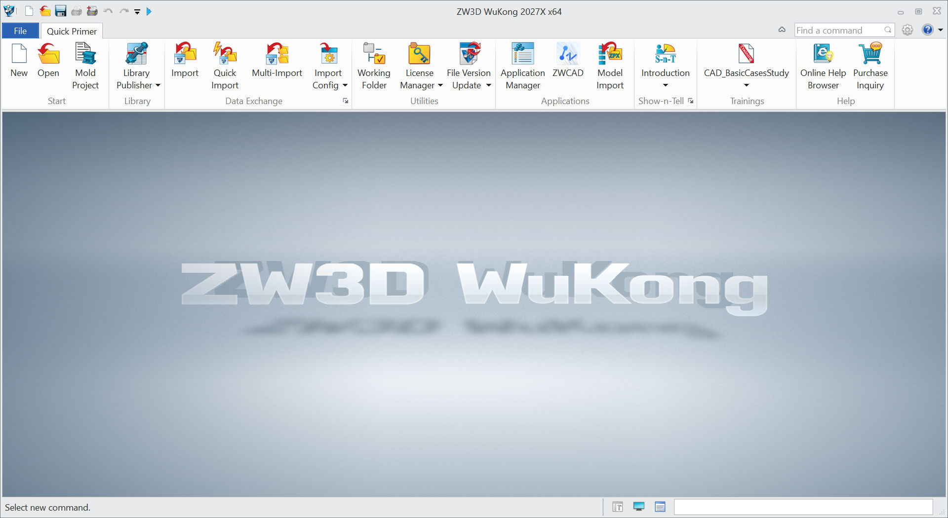 Working with ZW3D WuKong 2027X full activated