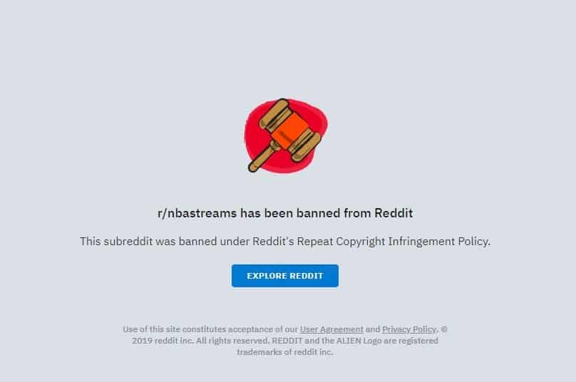 reddit nba stream shutdown 