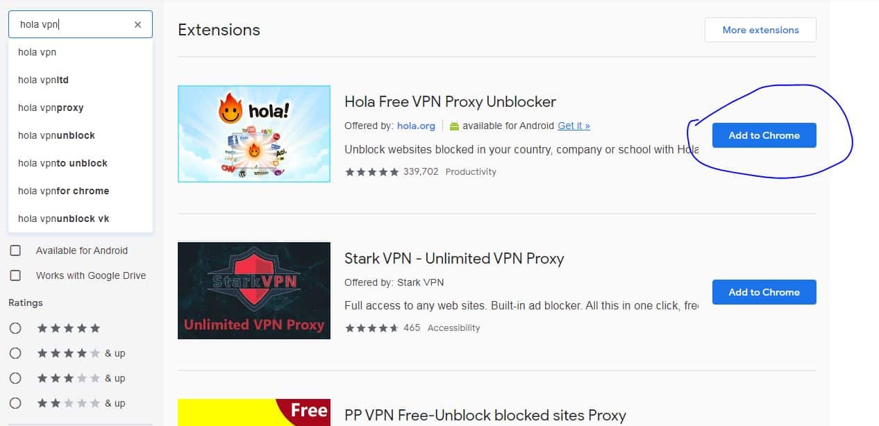 hola vpn safari extension