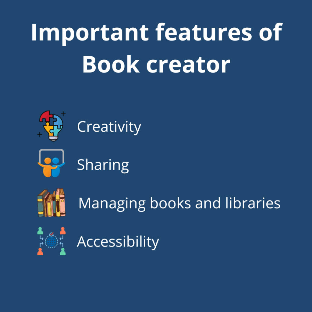 Features of book creator
