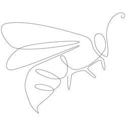 Delicate Bee Tattoo Design