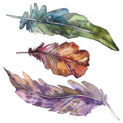 Three Feather Friends Tattoo Design