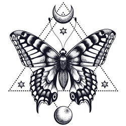 Piper, The Butterfly Tattoo Design