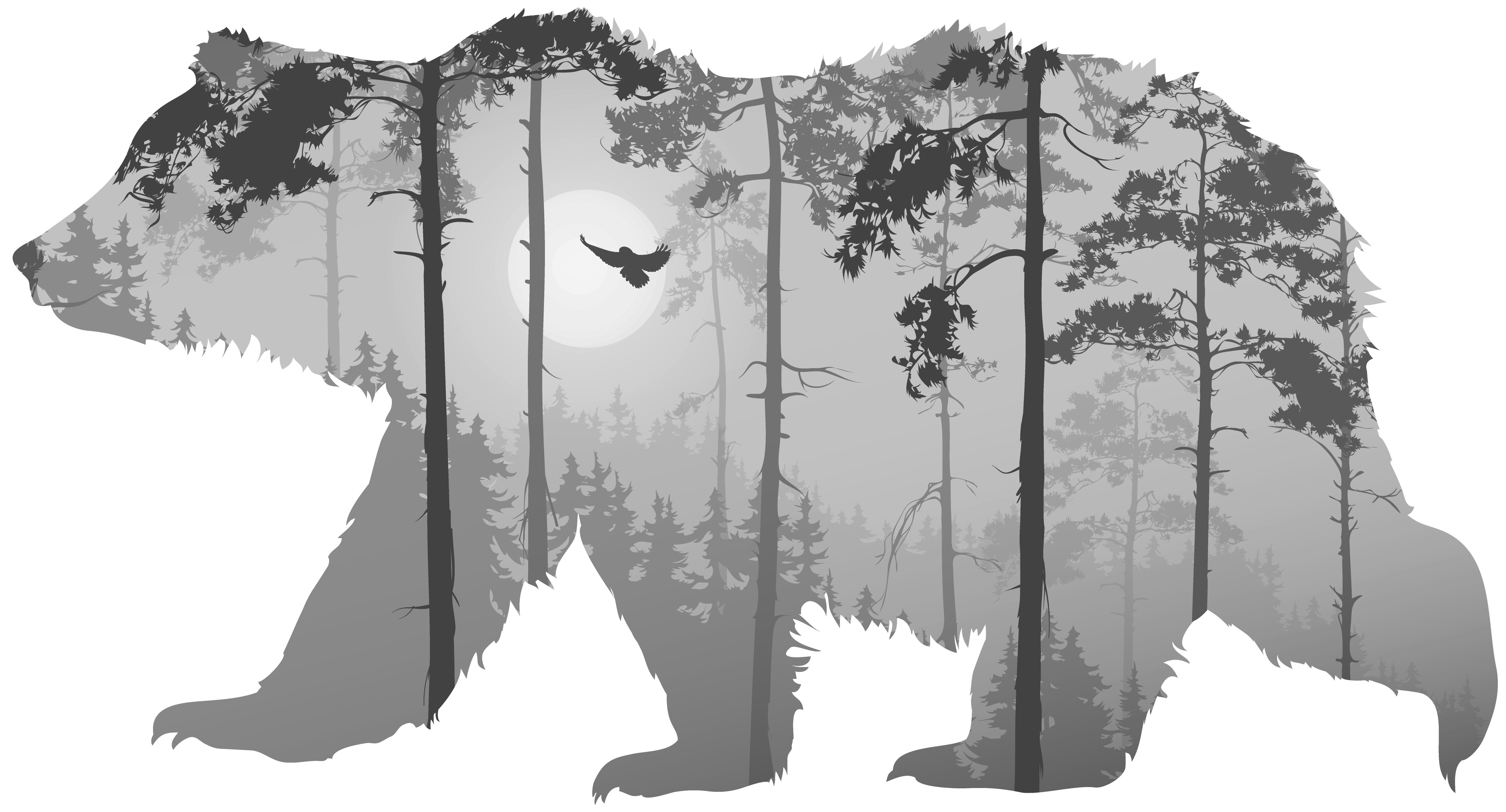 4,054 Likes, 187 Comments - Dan Pemble (@danpemble) on Instagram: “Bear.  Trees. #bear #trees #silhouette #tattoo #… | Bear tattoo, Bear tattoos,  Tree tattoo designs