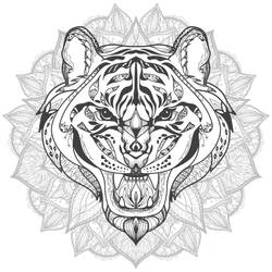 Fierce and Ready Tiger Tattoo Design