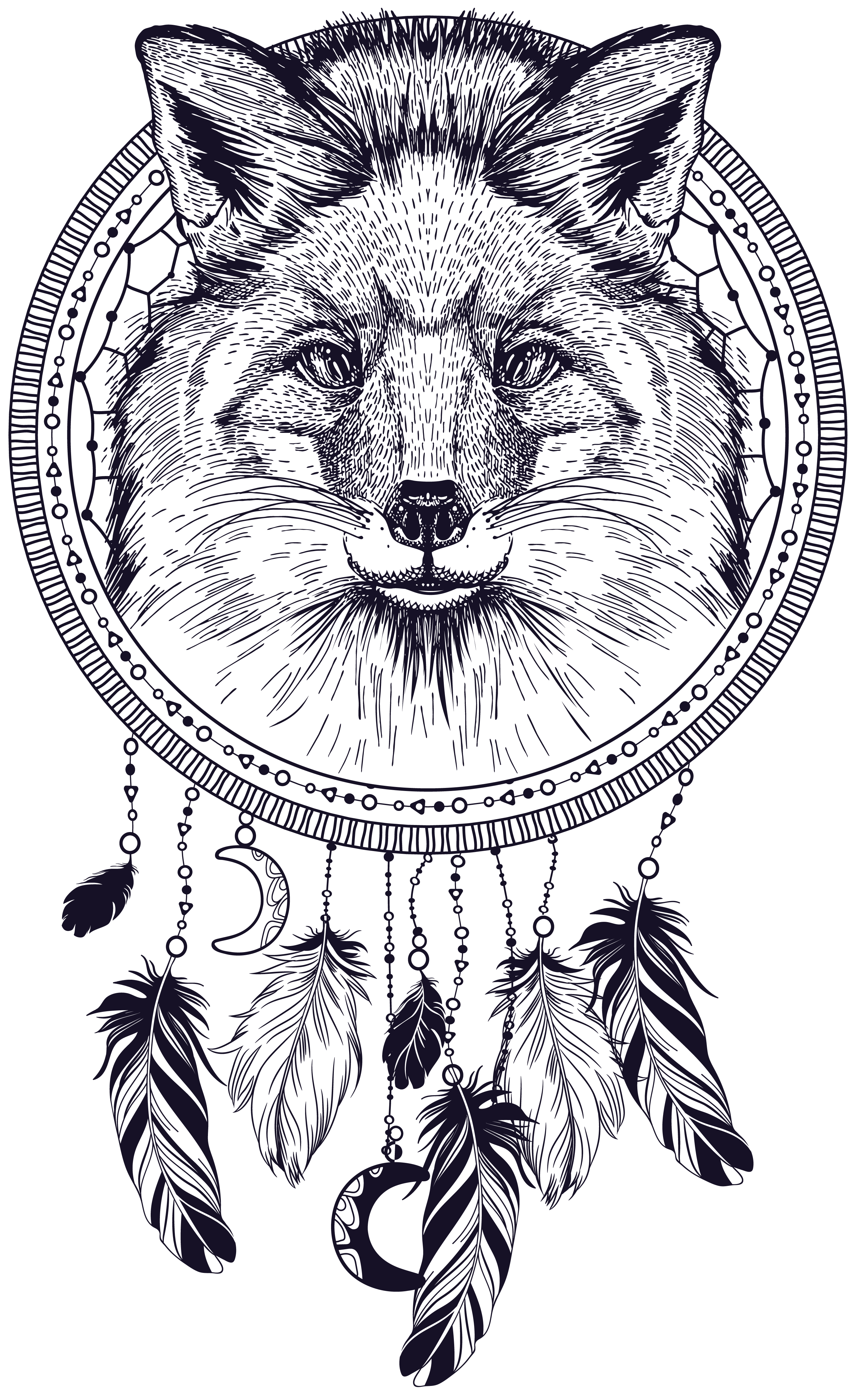 Wolf Dreamcatcher Tattoo  Tribal Design iPad Case  Skin for Sale by  d1mology  Redbubble