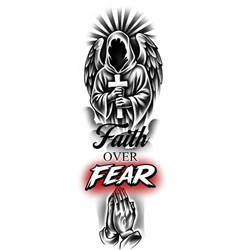 Faith Over Fear Tattoo Design